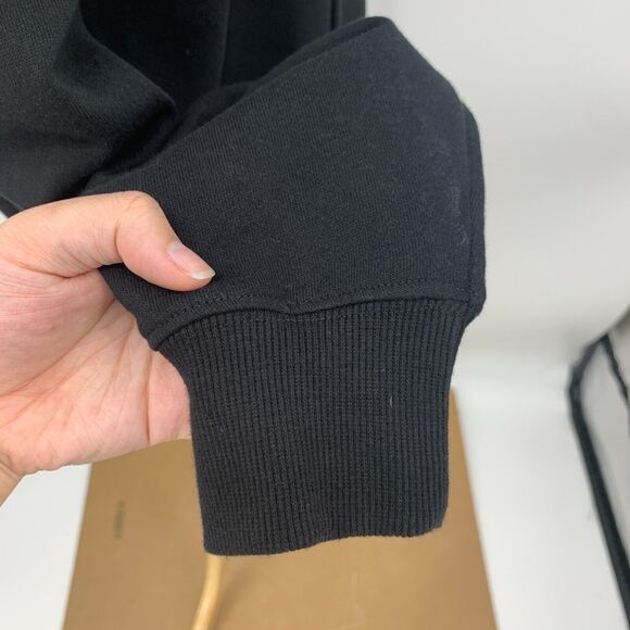 Marvel Hoodie Womens L Large Black Patch Logo Pullover Fleece Sweatshirt New - Picture 6 of 15